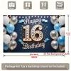 1pc Birthday 16th Gift Box Photo Booth Hanging Banner Polyester