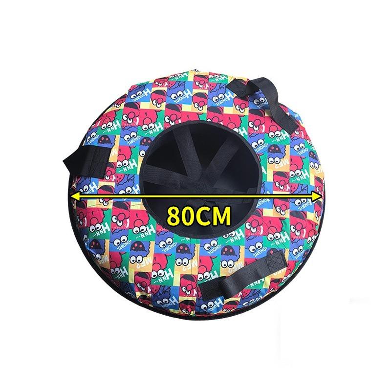 PP Inflatable Double Snow Tube - Wear-Resistant Rainbow Slide for Outdoor Parent-Child Fun