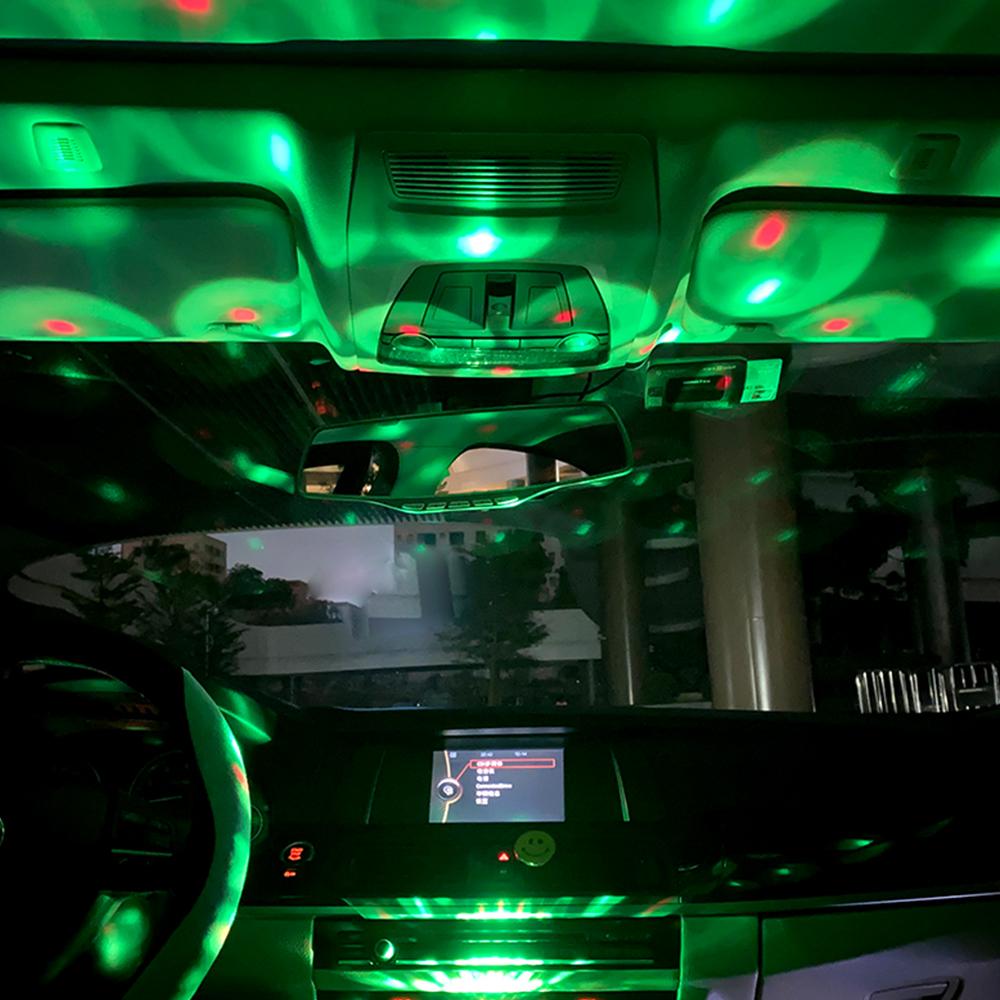 3W lumières d'ambiance de voiture projecteur de toit de voiture lumière DJ lumière Disco fête lampe de décoration ambiante Port USB RGB Auto décoration Soundlights
