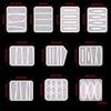 Barrettes Silicone Molds Geometric Hair Clips Epoxy Resin Mold For Diy Hairpin Crafts Jewelry Making Crafting Mold Accessorires