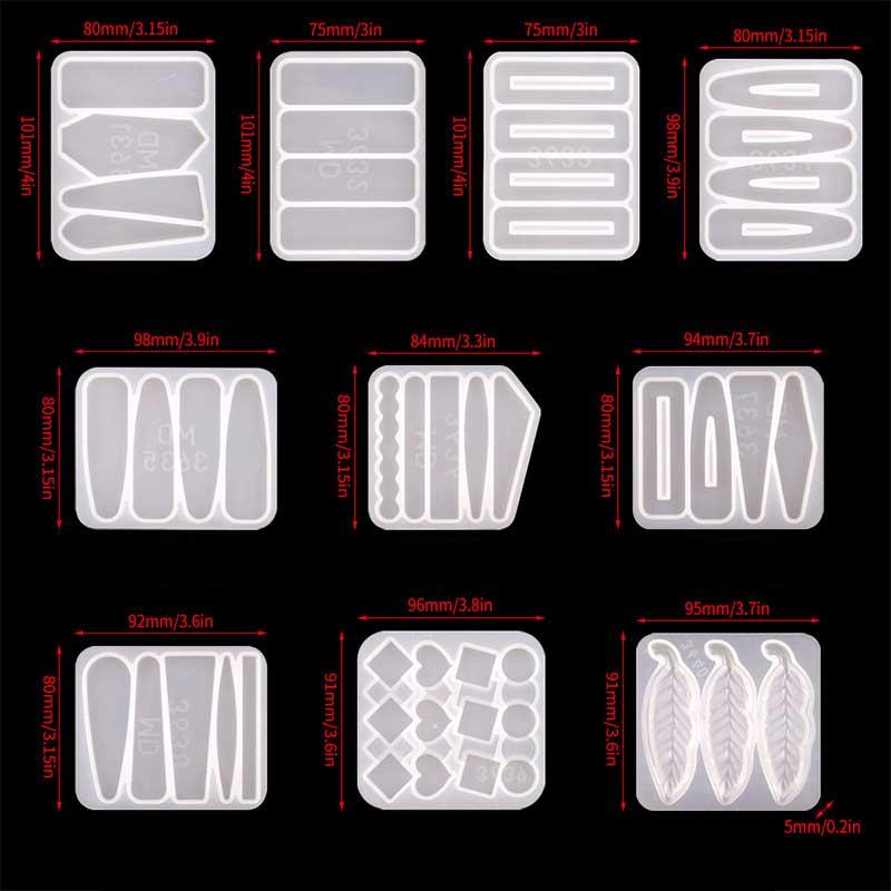 Barrettes Silicone Molds Geometric Hair Clips Epoxy Resin Mold For Diy Hairpin Crafts Jewelry Making Crafting Mold Accessorires