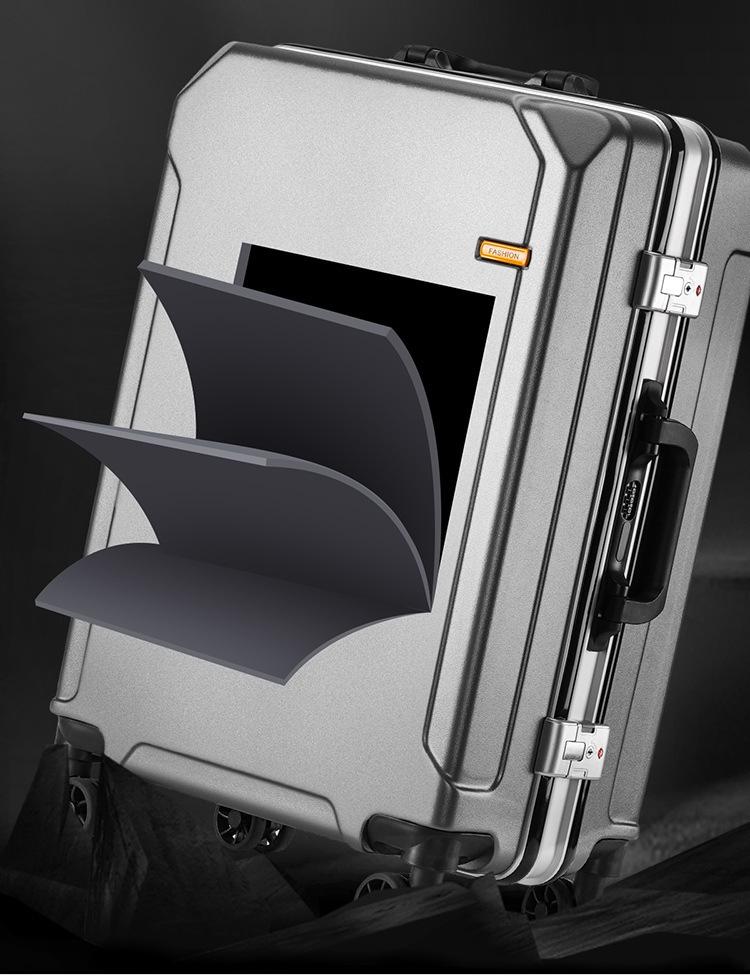 2025 Durable 20" Carry-on Aluminum Suitcase with Universal Wheels for Men and Women