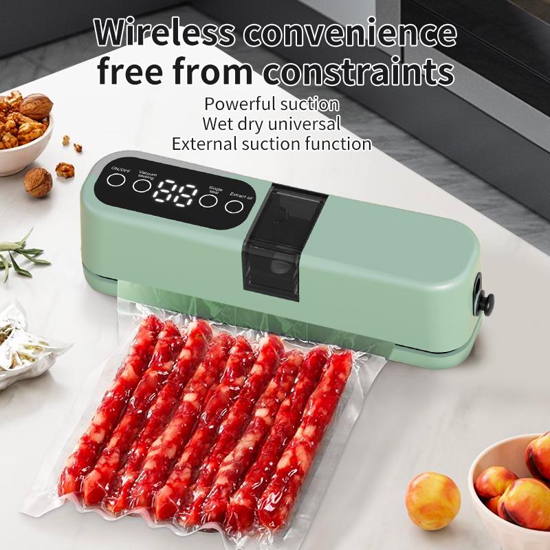 Portable USB Rechargeable Vacuum Sealer - Automatic Food Sealer And Snack Sealing System, Vacuum Sealer with 10pcs Bags
