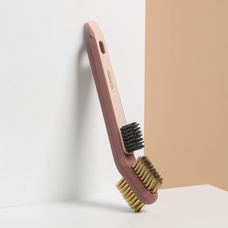 

Щетка для удаления жира с кухни три в одном Щетка для чистки кухонной плиты со скребком Газовая плита Вытяжка розовый