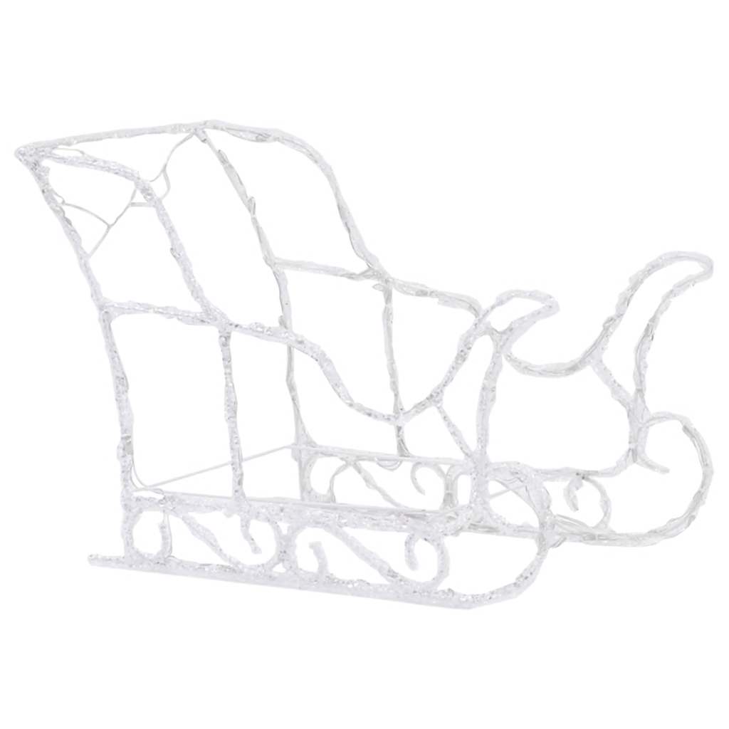 Vidaxl Świąteczna Dekoracja Renifery Z Saniami, 160 Diod Led, 130 Cm