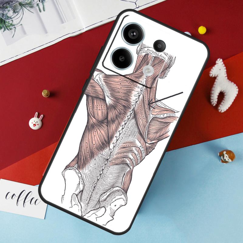 Human Anatomy Case For Xiaomi Redmi Note 13 Pro 14 12 11 10 15 Pro Plus Redmi 10C 12C 13C 14C 15C 15 Cover
