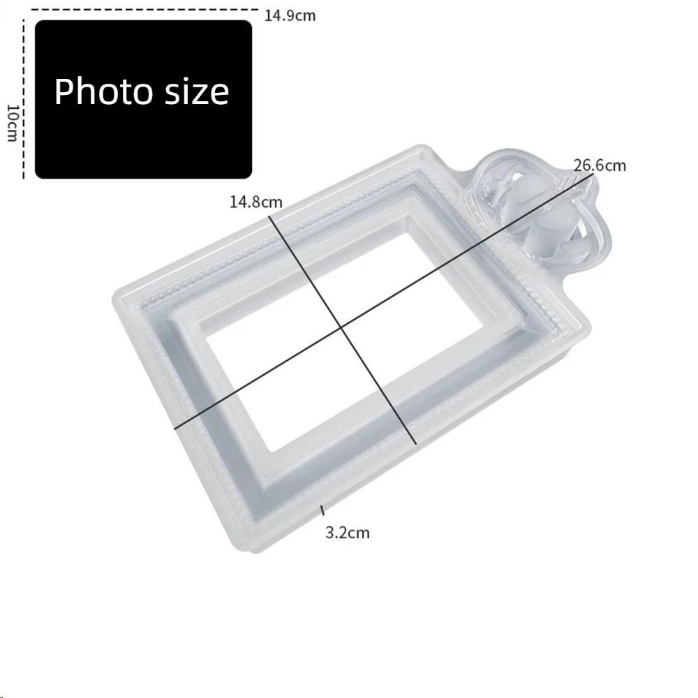 Non-Stick Photo Frame Silicone Mold Crown Design Epoxy Resin Mold Plaster Ornament Mold Home Decor