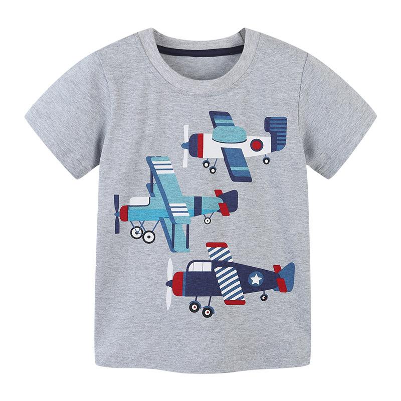 

Summer Children s Clothing T-shirts Children s Cartoon Printed T-shirts Knitted Cotton Round Neck Boys Tops 90