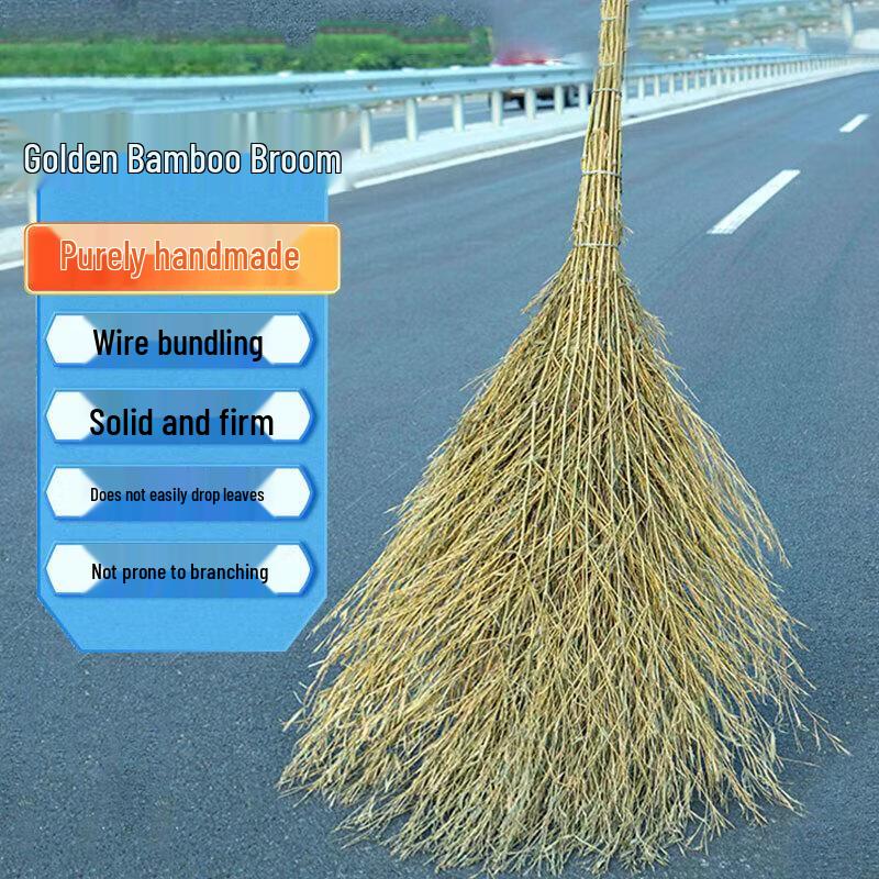 Heavy-Duty Bamboo Outdoor Broom
