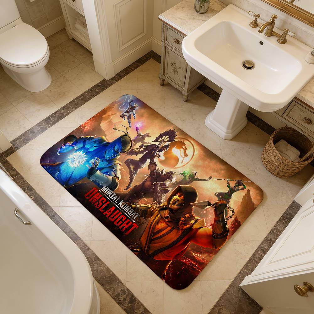 Mortal Kombat Video Game Room Mats Retro Multiple Choice Living Room Kitchen Rug Non-Slip Welcome Rug