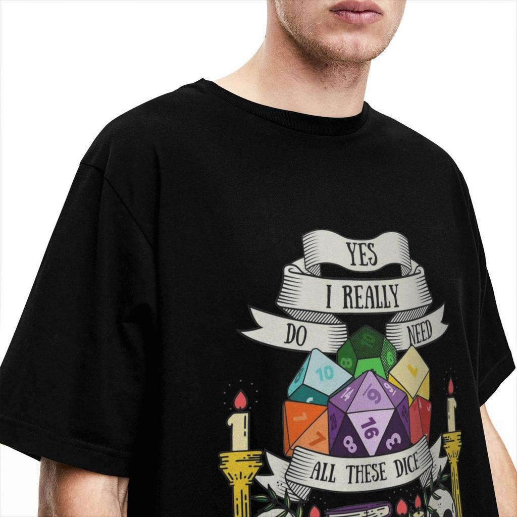 Hipster Dungeon And Dragon Dice T Shirt for Men Women 100% Cotton Dnd Game Tee Shirt Birthday Gift Clothing