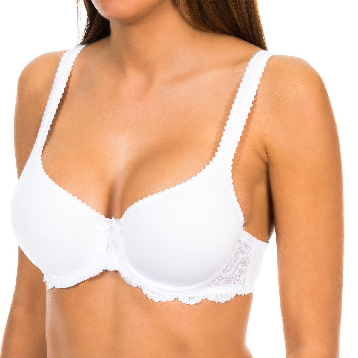 Reggiseno con ferretto e coppe P04MV da donna 110 COPA B bianco