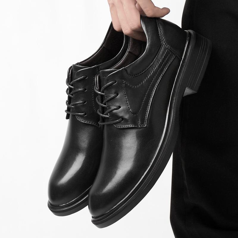 Men's shoes autumn business dress casual leather shoes men's large size British style soft sole small leather shoes groom wedding shoes