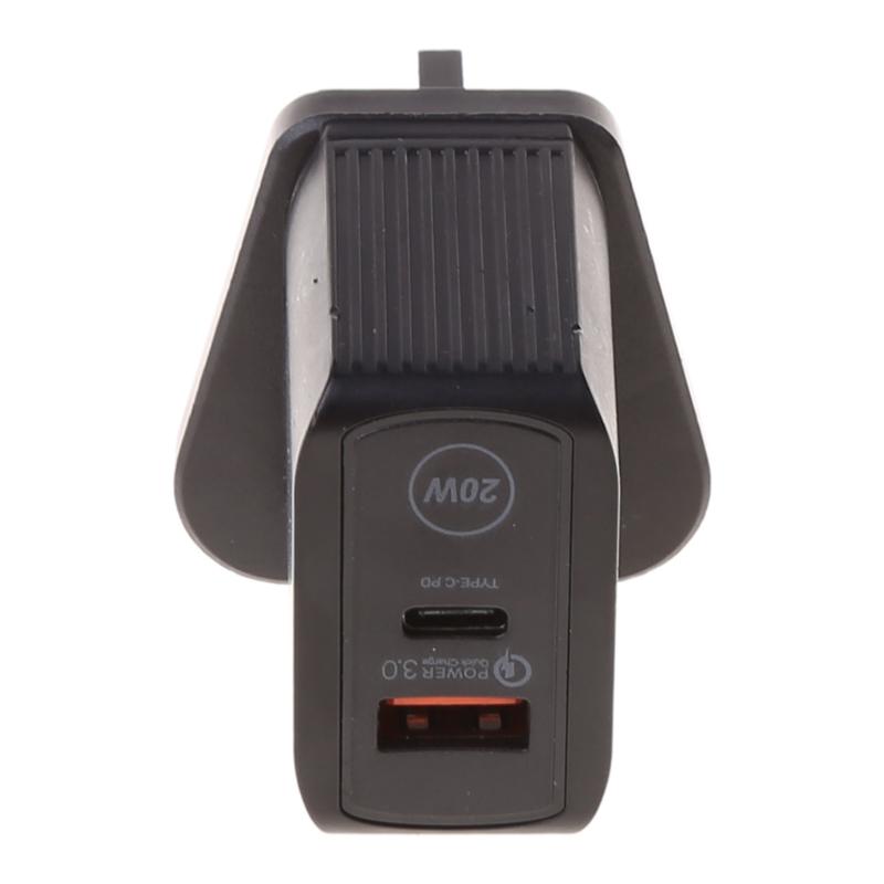 US/UK/EU Plug for QC 3.0 PD USB Charger 20w Type C Fast Charger Power Adapter Travel Phone Charging for Head Accessories