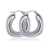 European and American Fashionable Chic Style Earrings, Exquisite Small Fresh Stainless Steel Hollow Earrings, Crescent Ear Buckles 18k Real Gold
