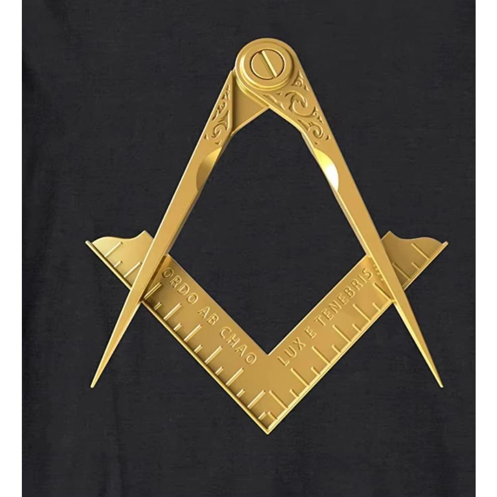 Freemason Square Compass Freemasonry Emblem T-Shirt 100% Cotton O-Neck Summer Short Sleeve Casual Mens T-shirt Size S-3XL