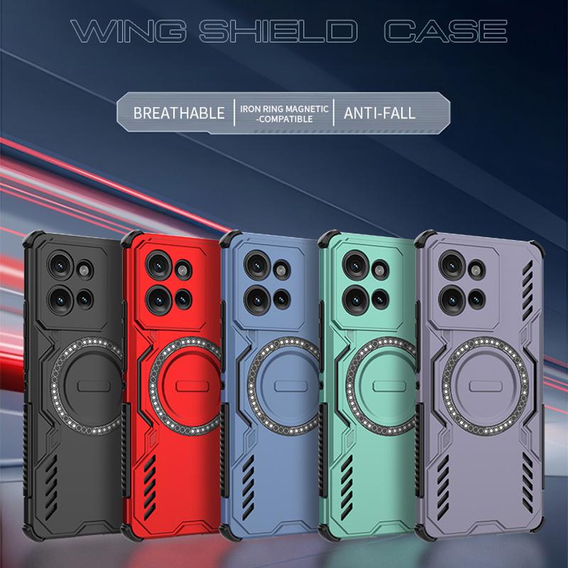 KEYSION Dutý kryt pro odvod tepla pro Motorola Edge 50 5G 50 Neo Magnetické chlazení Nárazuvzdorný kryt na telefon pro Edge 50 Fusion