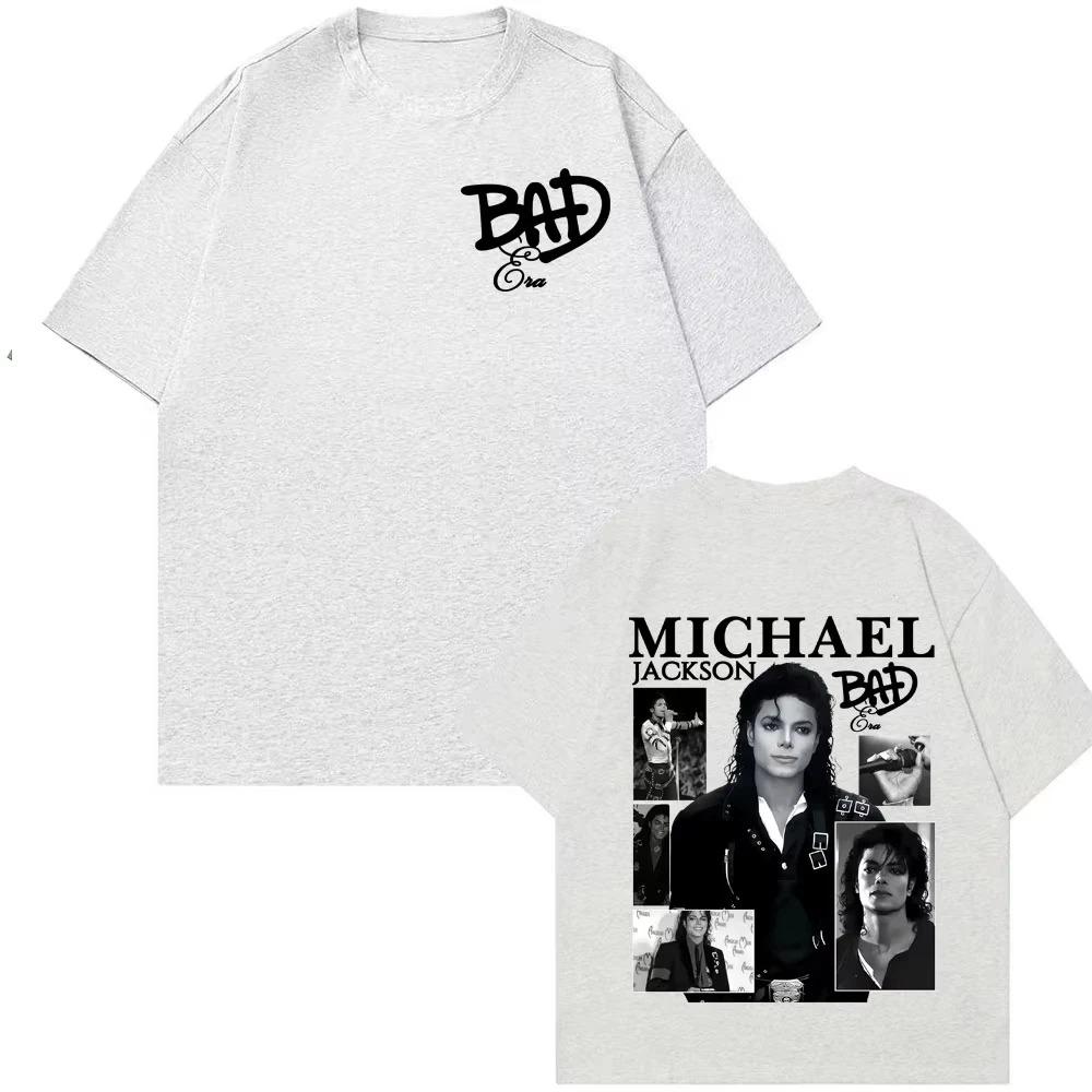Michael Jackson  BAD Ära Foto Collage  Übergroßes Vintage T-Shirt Damen und Herren Bequemes Mode T-Shirt XXL