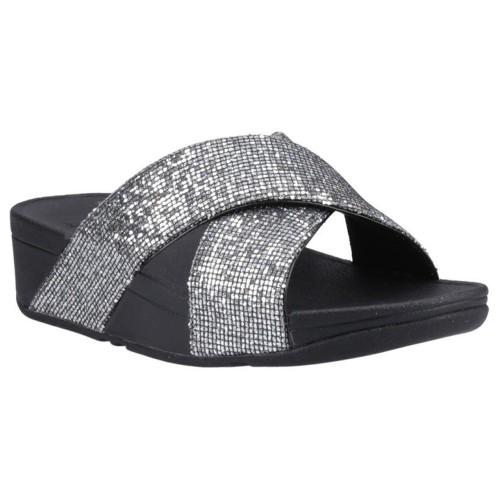 FitFlop Womens/Ladies Lulu Glitterball Cross Strap Sliders