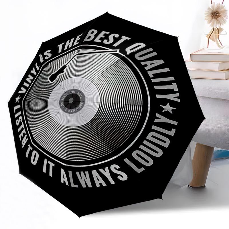Music Automatic Umbrella Compact 8-Rib Design Foldable Design All-Season Use Compact Folding Umbrella Spiritual Gift