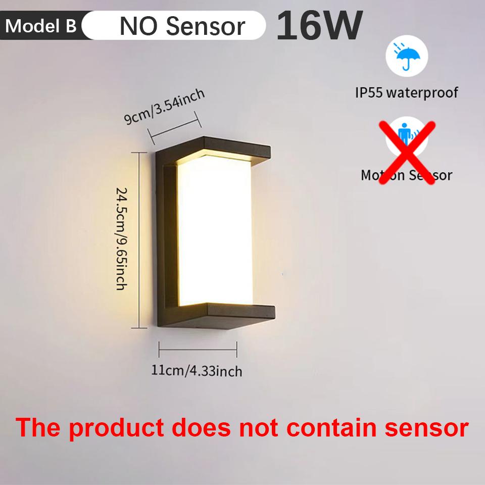 LED Wall Light Motion Sensor Indoor Outdoor AC85-265V ABS Waterproof Led Lights Home Appliance For Garden Living Room Decoration
