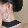 S925 Silver Needle Large Hoop Earrings - Japanese & Korean Style, Fashionable & Versatile, Celebrity-Inspired.