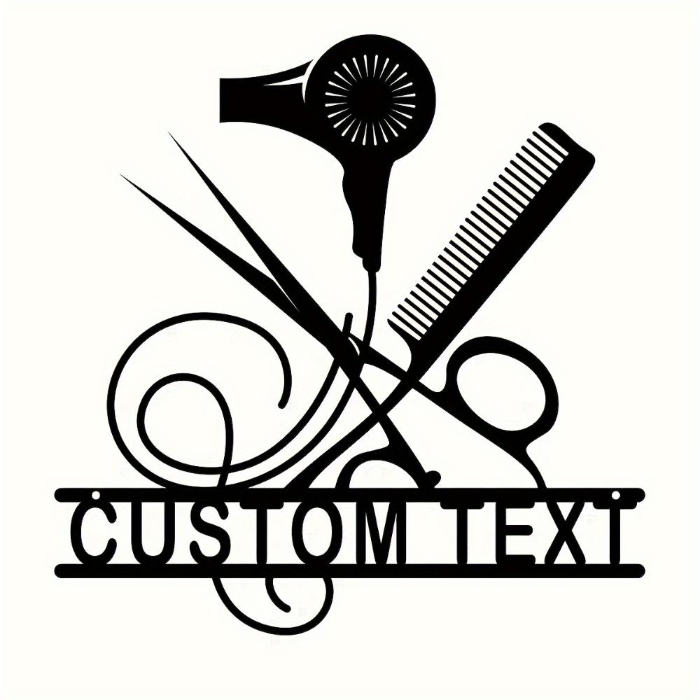 Personalized Barber Shop Metal Wall Sign Custom Hair Salon Decor Vintage Tin Sign for Hairdressers Gift