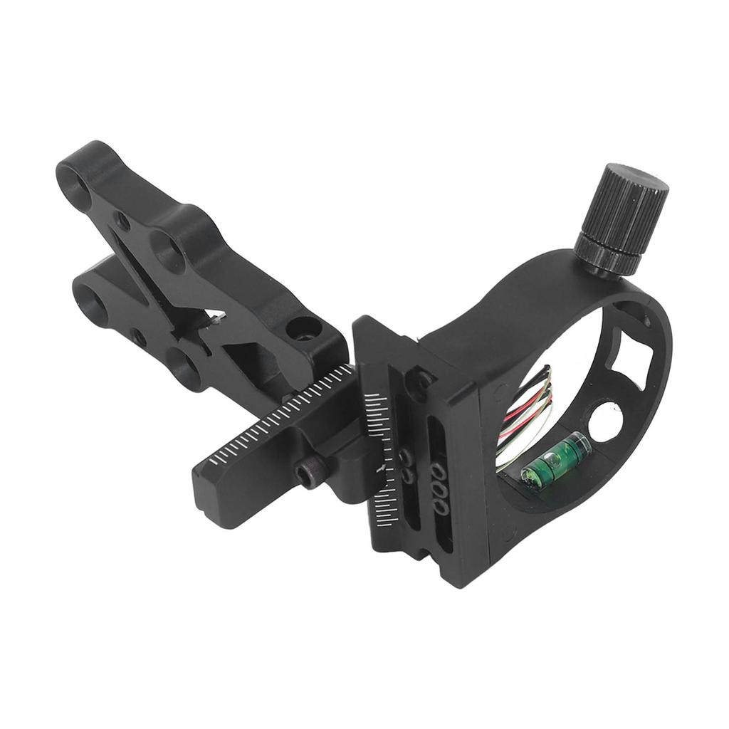 Compound-Bogenvisier mit Wasserwaage, Visierlicht, 5 Pins, Zweiwege-verstellbar, Bogenschießzubehör für Outdoor