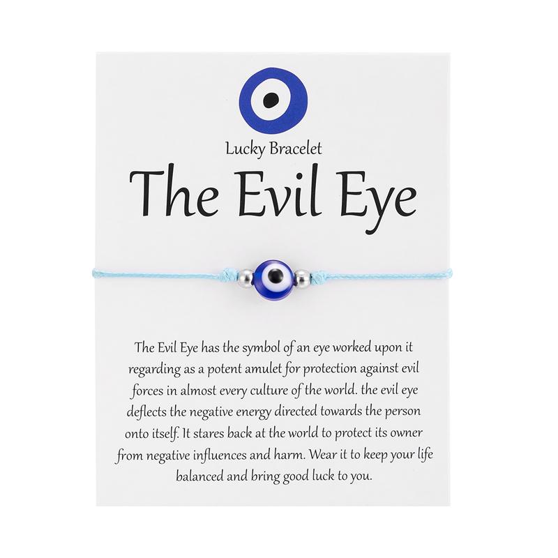 Amulet Turecký Modrý Zlý Oko Náramek pro Ženy Muže Ručně Vyráběný Nastavitelný Tkaný Voskovaný Provázek Náramek Šťastný Přátelství Šperky Dárky