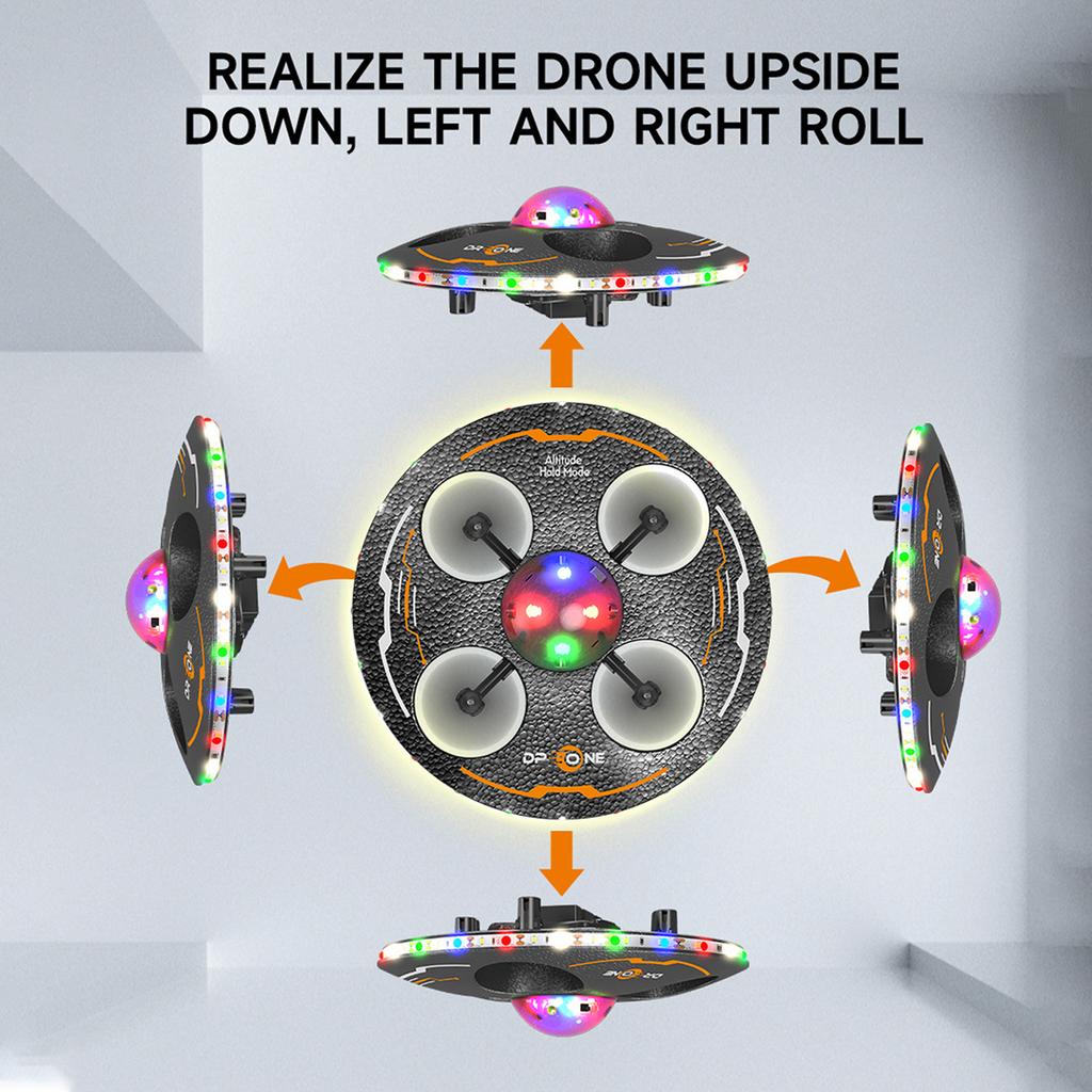 Piankowy dron zdalnie sterowany Pilot zdalnego sterowania 2,4 GHz Kolorowe światło LED Podwójny kontroler i zegarek