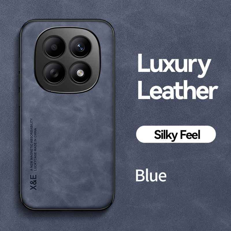 Shockproof Case For Xiaomi Poco M8 Pro M7 Pro M6 Pro 4G 5G Cover Magnetic Luxury Sheepskin Leather Car Holder Phone Coque Funda