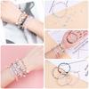 200pcs Mix Letter Acrylic Beads Round Flat Alphabet Spacer Bead and elastic cord For Jewelry Make Handmade Diy Bracelet Necklace