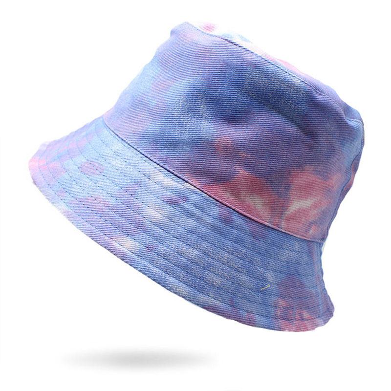 Tie-Dye Women'S Basin Hat Couple Men And Women Simple Sunshade Sunscreen Hat Four Seasons Printing Bucket Hat Tide