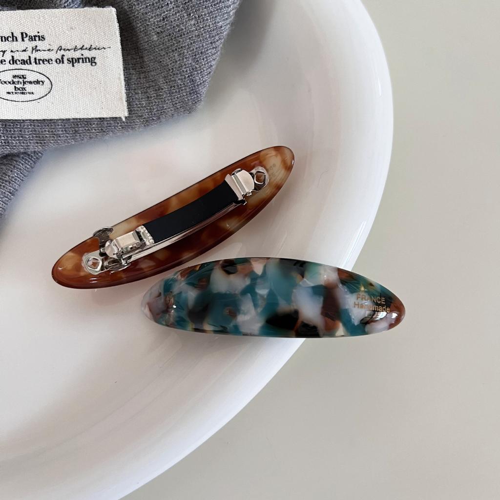 Exquisite Retro Leopard Hairpins Spring Clip Colorful Acetate Clips for Women Elegant Barrettes Fashion Hair Accessories