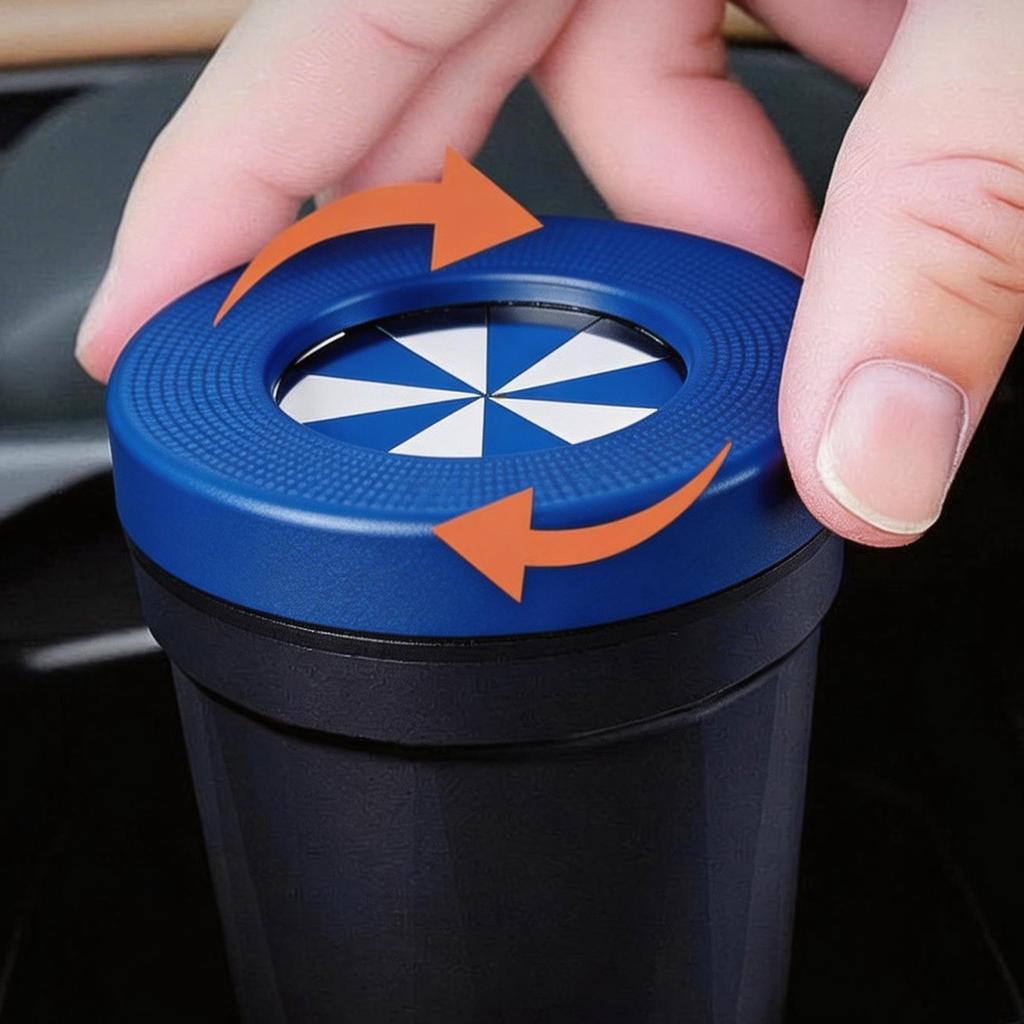 Rotatable Cigarette Trash Can with Lid Smokeless Detachable Car Ash Tray Smell Proof Vehicle Accessories for Cars Home Office