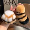 Furry Doll Tiger Tail Stuffed Keyring Stuffed Animal Plush Cat's Paw Pendant  Bag Ornaments