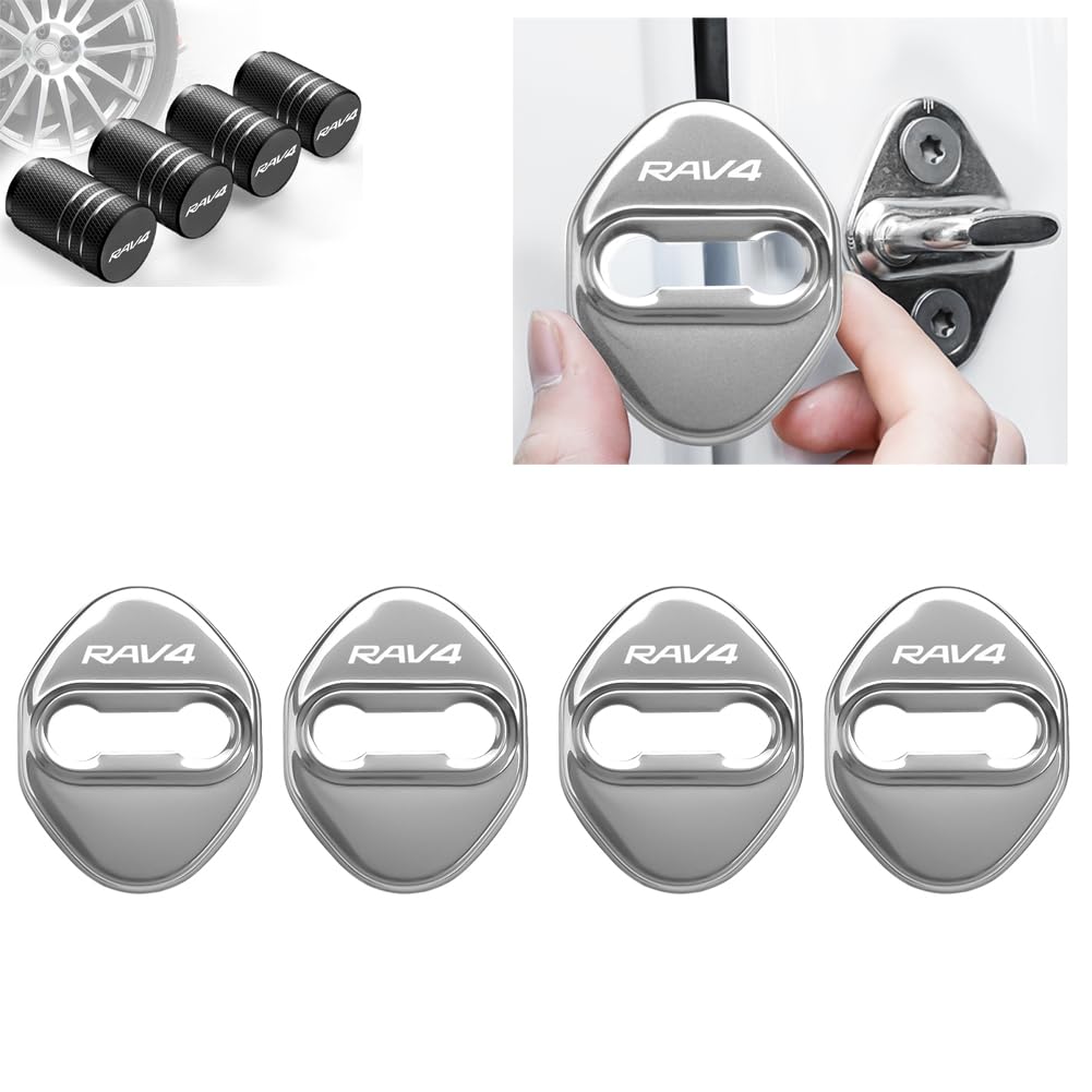 

For Toyota RAV4 Dedicated Accessories, Door Lock Cover, Love4 Custom Stickers, Interior Parts, Stainless