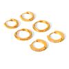Euro-American Style 18K Gold Stainless Steel Earrings for Women, Unique Minimalist Three-Piece Set, Versatile Titanium Steel H