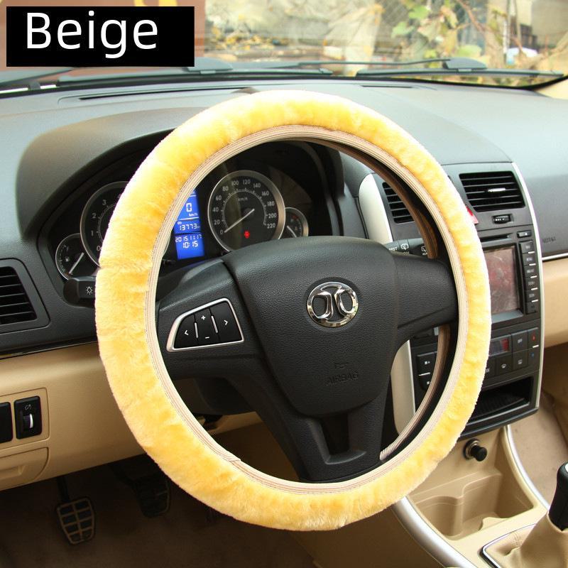 Spring & Autumn Plush Elastic Car Steering Wheel Cover