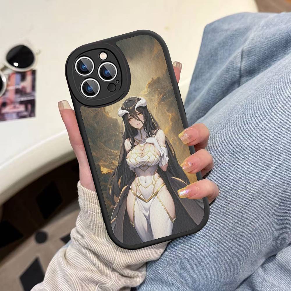 Cartoon Anime A-AlbedoS Leather Phone Case For IPhone 16 15 14 13 12 11 Pro Max Plus Shockproof Cover