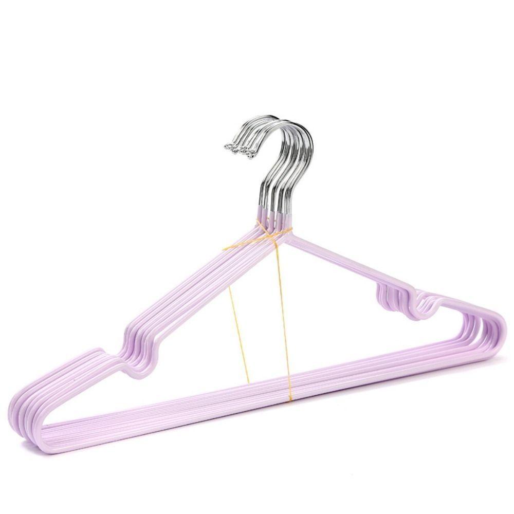 10PCS Clothes Hanger Non-Slip Rubber Coated Metal Shirt Blouse Hanger Heavy Duty Coat Suit Rack with Round Notches Dress Holder