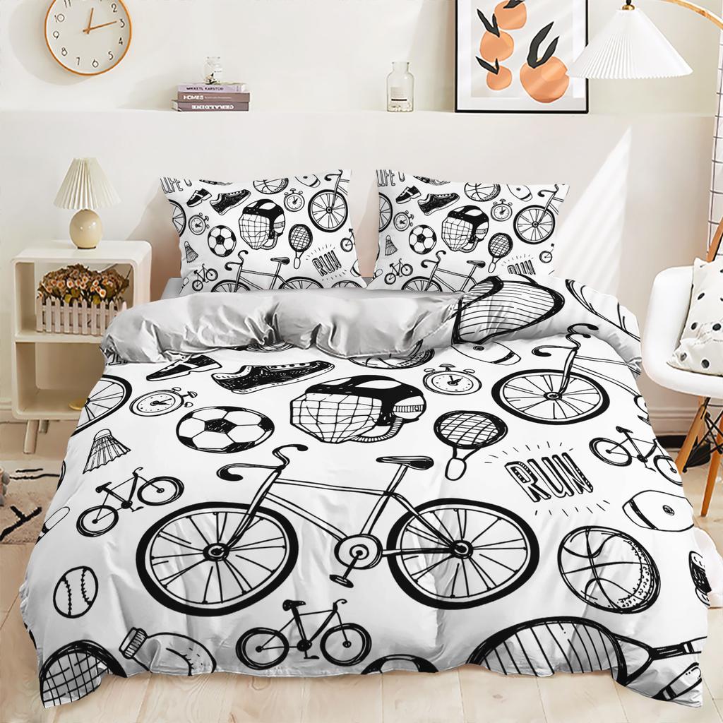 Three-Piece World Cup Football Decorative Quilt Cover Bedding Digital Printing Kit