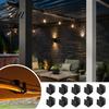 Attaches Rapides pour Câbles de Tonnelle de Terrasse Clips pour Pergola pour Mirador Feuille Violette, Organiseurs de Fils pour Éclairage de Terrasse sans Perçage Support pour Guirlande Lumineuse, Résistant aux Intempéries