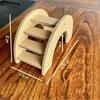 Wooden Hamster House Platform Ladder Solid Wood Interactive Toy For Small Pets Home Habitat Holiday Gift Cozy Cute