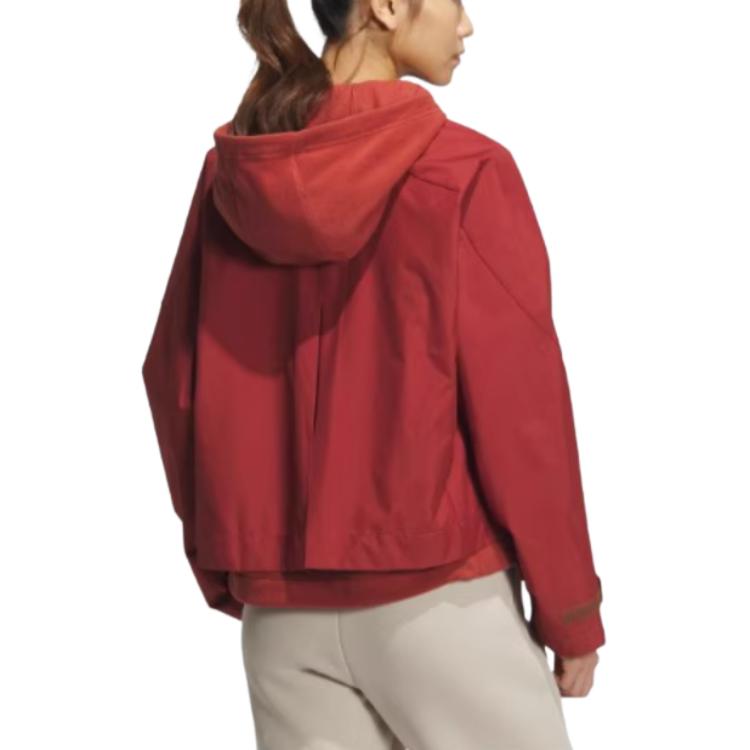 adidas Jackets Women's Soft Red Hooded Moderate Other JM8855
