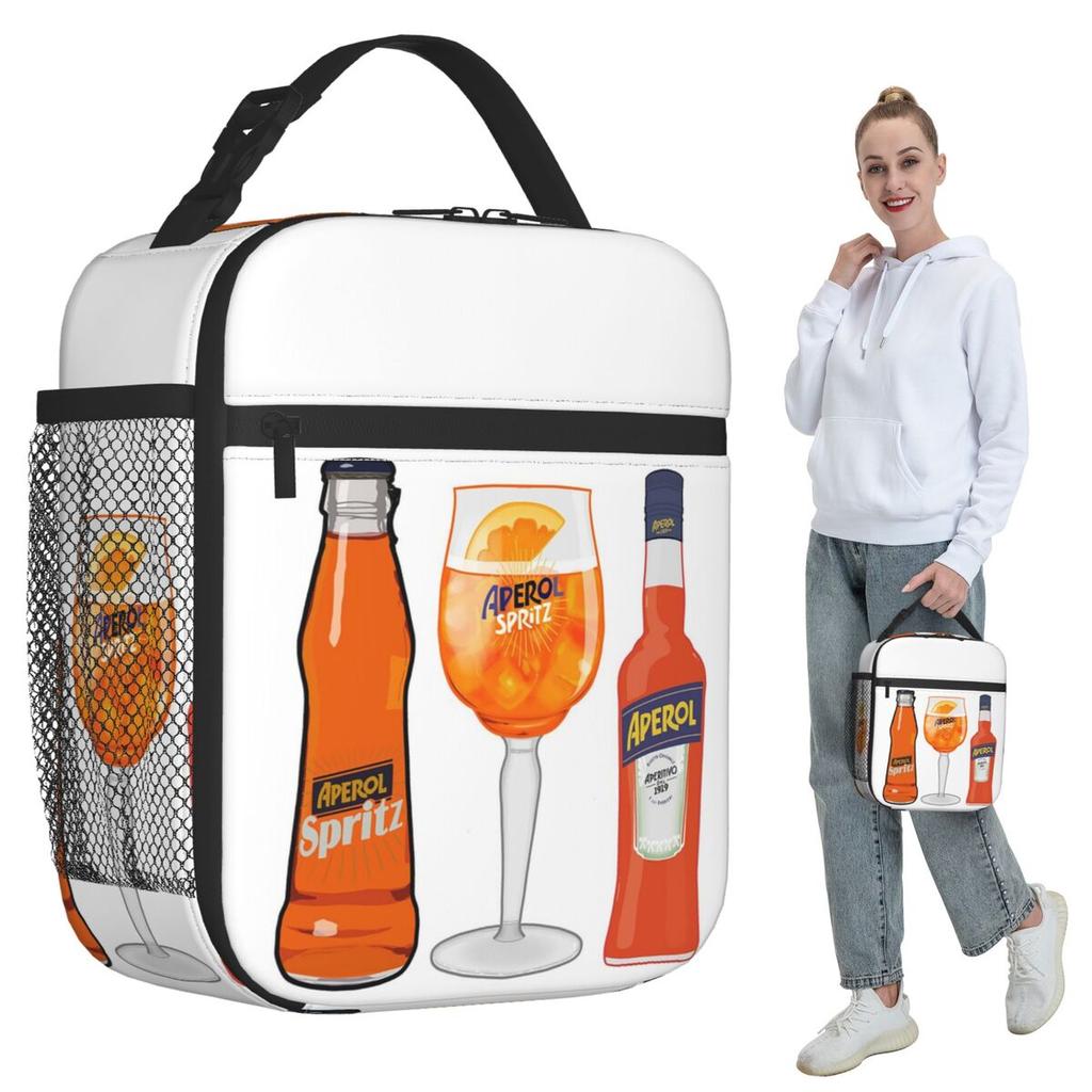 Aperol Lov Insulated Lunch Bag for Kids School Cooler Thermal Food Box Tote Leakproof Lunch Boxes Container