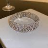 Stylish Rhinestone Bracelet: Bold, Wide Design for Trendy Hip-Hop Fashion