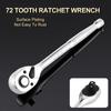 72 Teeth -V Ratchet Wrench Quick Release Socket Spanner Repair Tool Hard Durable for Home and Emergency Use Socket Wrench