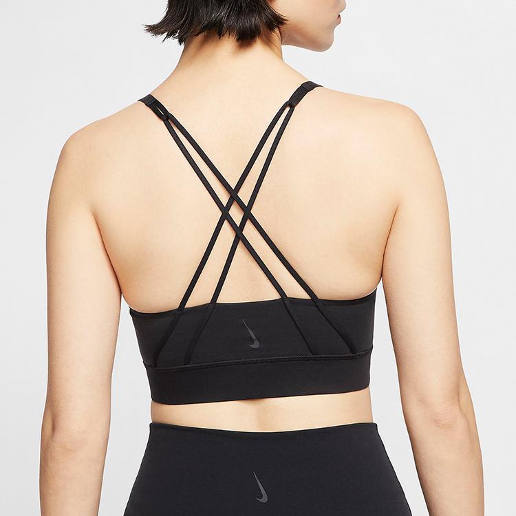 Nike Swoosh Luxe Solid Medium Support Sports Bra Tank Women Sports Bra Black CJ0545-010