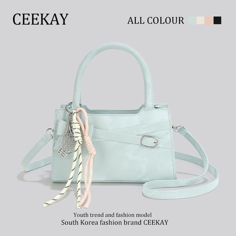 

Ceekay Genuine Goods Niche Design Carrying Portable Small Bag Light Luxury Popular Bag Women 2025 New Messenger Bag Green